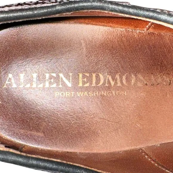 Allen Edmonds Port Washington Oxfords Men's Size 10 D Brown Leather Cap Toe Shoe