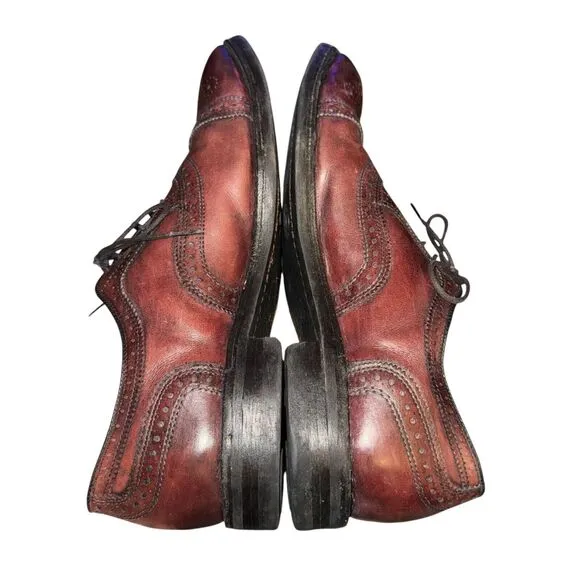 Allen Edmonds Port Washington Oxfords Men's Size 10 D Brown Leather Cap Toe Shoe
