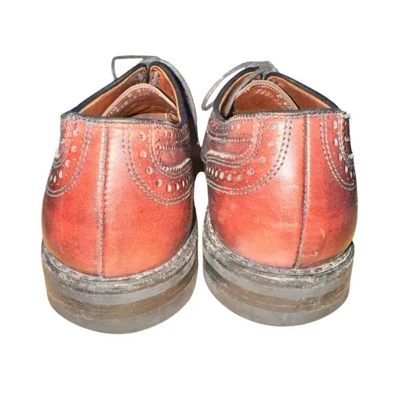 Allen Edmonds Port Washington Oxfords Men's Size 10 D Brown Leather Cap Toe Shoe