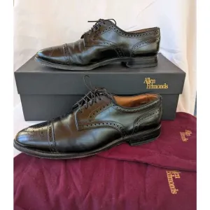 Allen Edmonds Sanford Cap Toe Oxfords Size 9.5 D Black With Dust Bags And Box