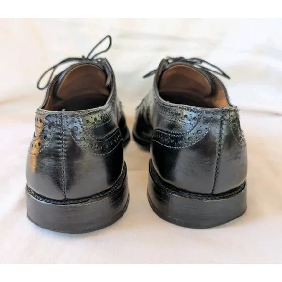Allen Edmonds Sanford Cap Toe Oxfords Size 9.5 D Black With Dust Bags And Box
