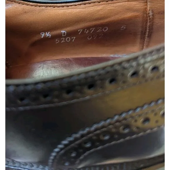Allen Edmonds Sanford Cap Toe Oxfords Size 9.5 D Black With Dust Bags And Box