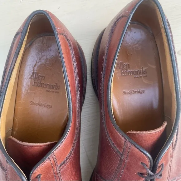 Allen Edmonds Stockbridge cognac leather oxfords 13 D