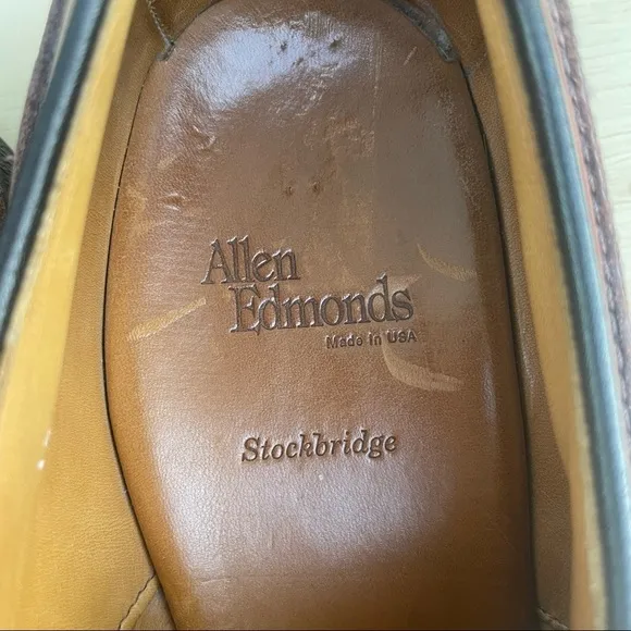 Allen Edmonds Stockbridge cognac leather oxfords 13 D