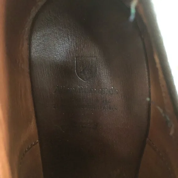 Allen Edmonds Strand Mens Size 11 Brown Walnut 1635 Leather Oxfords Dress Shoes