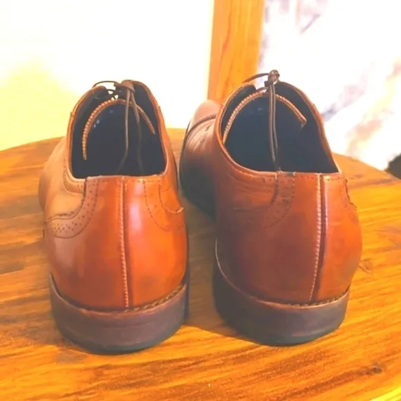 Allen Edmonds The Rutledge Cap toe lace up Oxfords COGNAC Brown Dress Mens Sz.12
