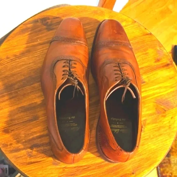 Allen Edmonds The Rutledge Cap toe lace up Oxfords COGNAC Brown Dress Mens Sz.12