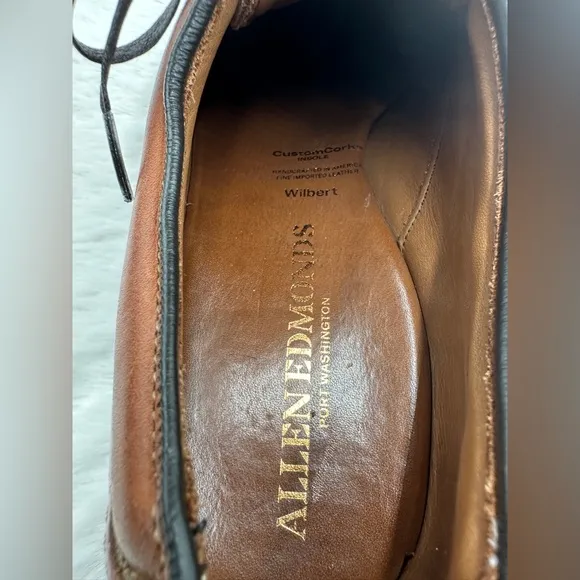 Allen Edmonds Wilbert Split Toe Derby Oxfords mens size 13B shoes Brown leather