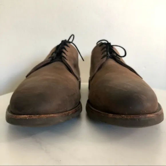 Allen Edmonds Yale Derby Brown Leather Dress Shoes Oxfords Plain Toe Mens 9.5 B