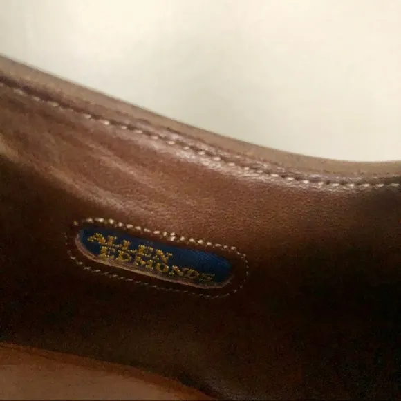 Allen Edmonds Yale Derby Brown Leather Dress Shoes Oxfords Plain Toe Mens 9.5 B