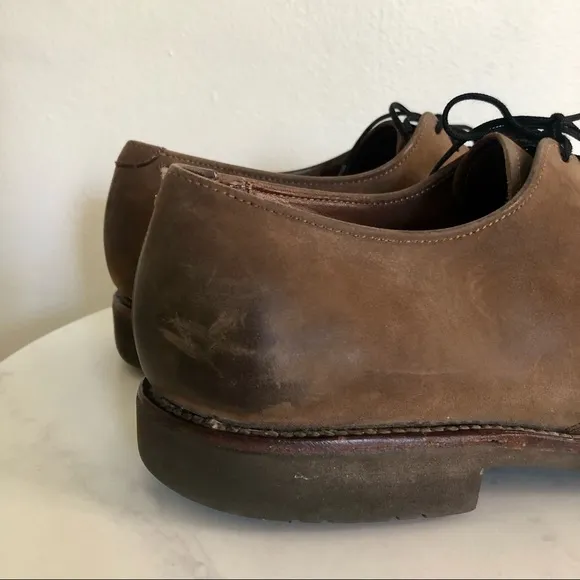 Allen Edmonds Yale Derby Brown Leather Dress Shoes Oxfords Plain Toe Mens 9.5 B