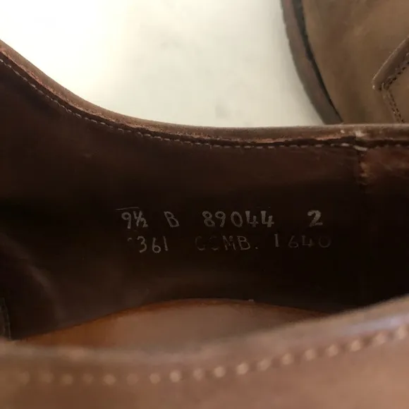Allen Edmonds Yale Derby Brown Leather Dress Shoes Oxfords Plain Toe Mens 9.5 B