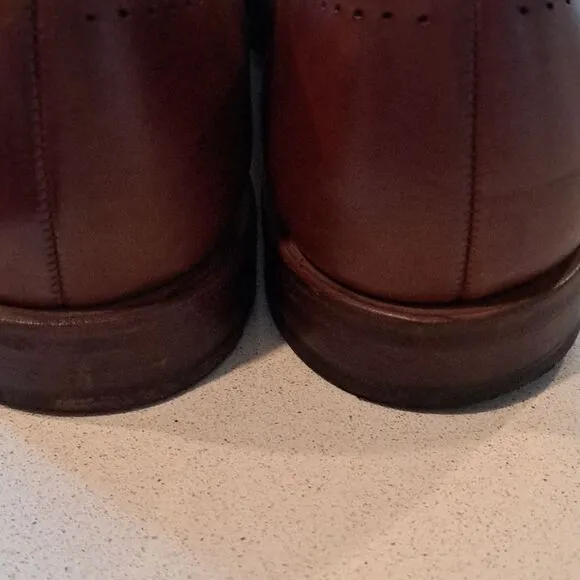 Allen Edmonds Men’s Shoes Vernon Oxfords Lace Up Saddle Brown Leather USA Sz 12D
