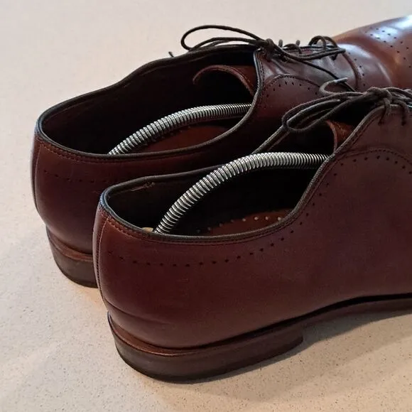 Allen Edmonds Men’s Shoes Vernon Oxfords Lace Up Saddle Brown Leather USA Sz 12D