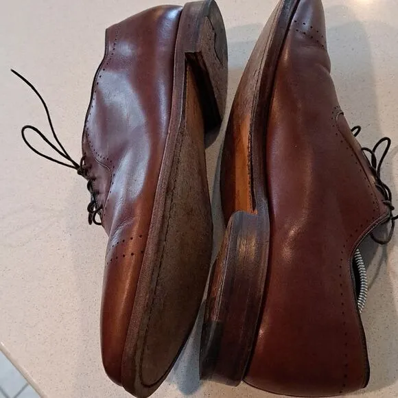 Allen Edmonds Men’s Shoes Vernon Oxfords Lace Up Saddle Brown Leather USA Sz 12D