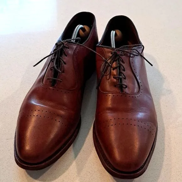 Allen Edmonds Men’s Shoes Vernon Oxfords Lace Up Saddle Brown Leather USA Sz 12D