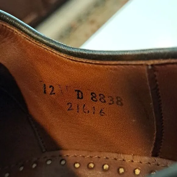 Allen Edmonds Men’s Shoes Vernon Oxfords Lace Up Saddle Brown Leather USA Sz 12D