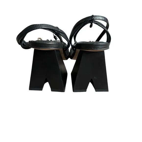 Alohas Cactus Block Strappy Heels Black | EU 36 / US 6