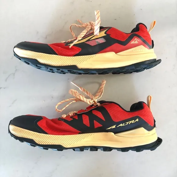 ALTRA Lone Peak 7 Trail Running Shoes Lightweight Red Black Men's Sneakers 7.5