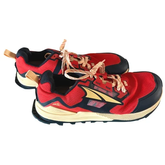 ALTRA Lone Peak 7 Trail Running Shoes Lightweight Red Black Men's Sneakers 7.5