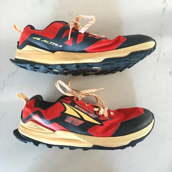 ALTRA Lone Peak 7 Trail Running Shoes Lightweight Red Black Men's Sneakers 7.5