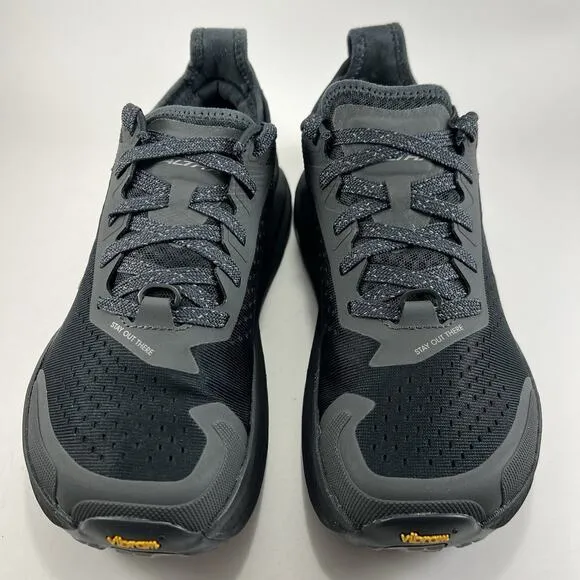 Altra Olympus 6 Trail Running Shoes Mens Size 7.5 Triple Black Vibram Athletic