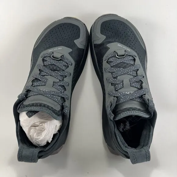 Altra Olympus 6 Trail Running Shoes Mens Size 7.5 Triple Black Vibram Athletic