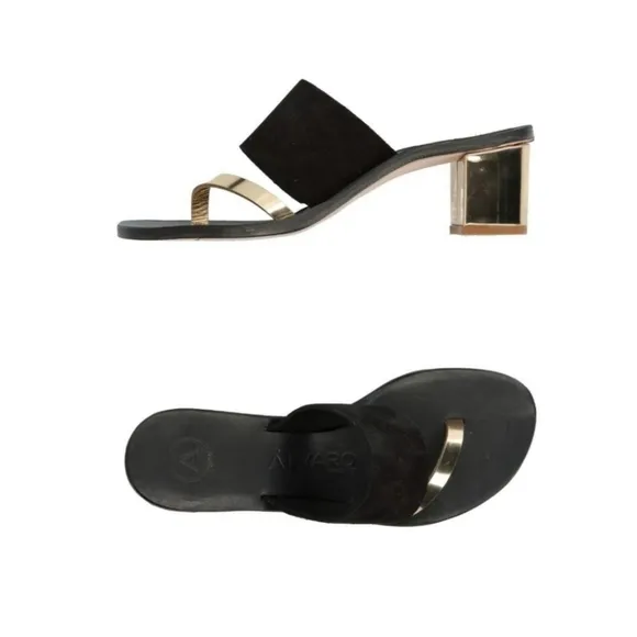 Alvaro Gonzalez Alberta Alta Black Suede Mules