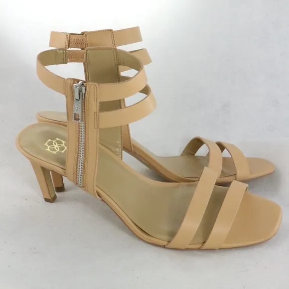 ANN TAYLOR Nude Strappy Sandal Heels