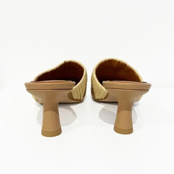 🛍️Anthropologie Angel Alarcon Leather Woven Raffia Jute Slip On Pointed Heels
