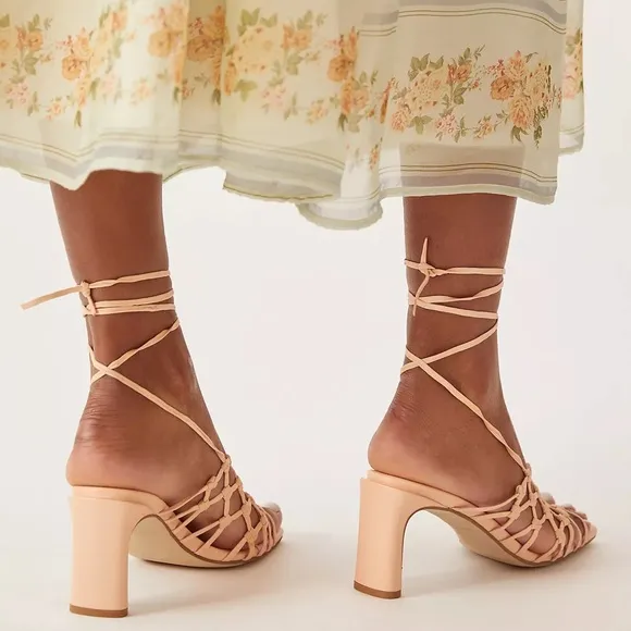Anthropologie Elvio Zanon Strappy Heels