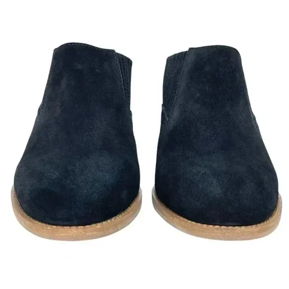 Aqua College Nan Black Suede Leather Waterproof Womens Mules