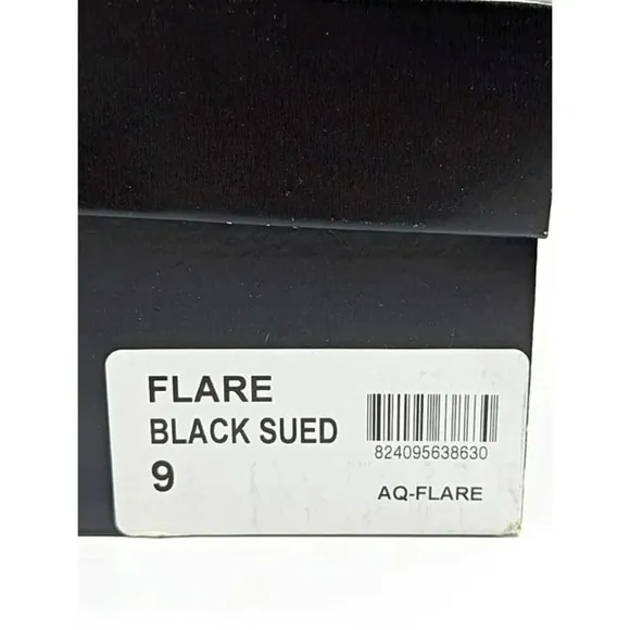 Aqua Women's Flare Mules Suede Pointed Toe High-Heel Black Size 9 (MSRP $99)