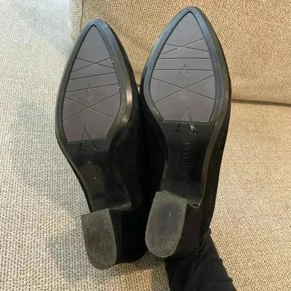 Aquatalia Olima Suede Waterproof Mules Black Size 8