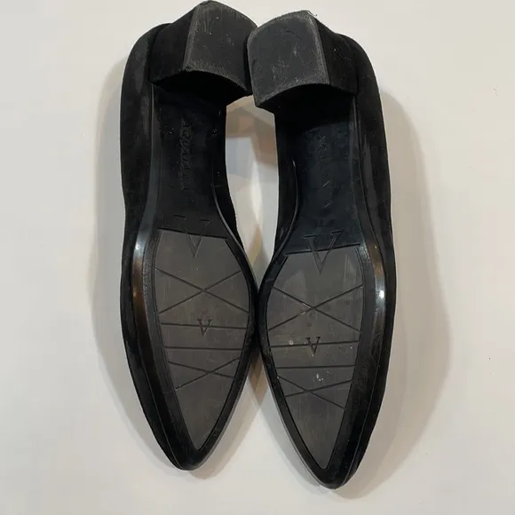 Aquatalia  Suede Low Heeled Pumps 9.5 Black Comfortable Luxury