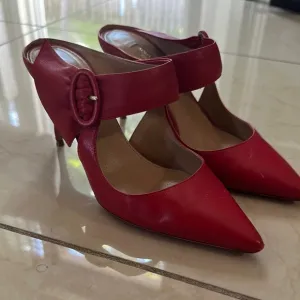 Aquazzura Red Suede Mary Jane Heels