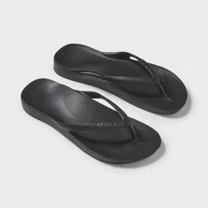 Arch Support Jandals Black