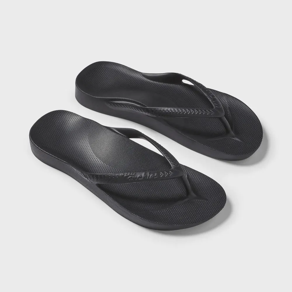 Arch Support Jandals Black