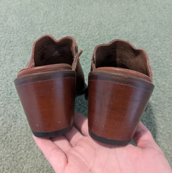 Ariat Brown Leather Pointed Toe Slip-On Boot Mules Size 8.5 Western Cowgirl