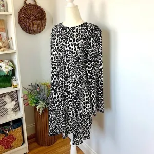 ARKET Animal Print Dress black &amp; white EU 40 US 8