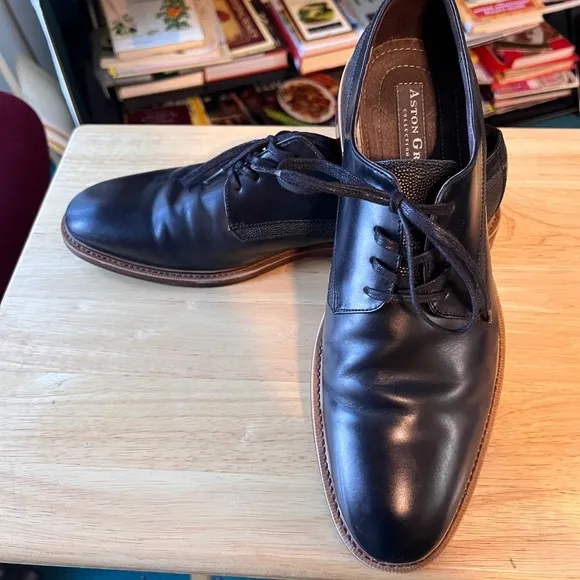 Ashton‎ Grey Adaydo Dress Shoes Leather Oxfords Lace Up Business Casual Mens -10