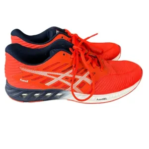 ASICS FuzeX Men's Size 9 Orange Blue Running Shoes T639N Size 8.5