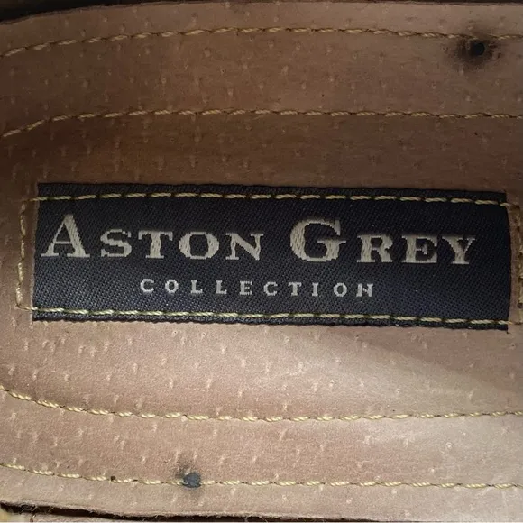 Aston Grey Mens Shoes Legaella Oxfords Sz 10 Brown Leather Dress Lace Up Casual