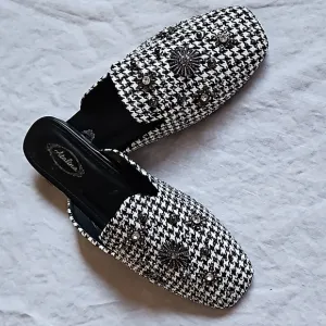 Atalinas Rhinestones Stud Mules 8.5W