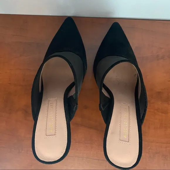 AVEC LES FILLES Joelle Mule Heel; Size 6 1/2M