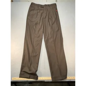 A|X|IST Straight Leg Dress Pants No Iron Flex Waist Brown Men's W34/34