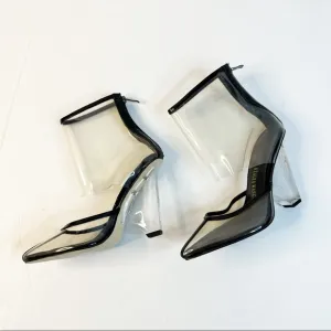 Azalea Wang Black Leather Pointed Toe Heels