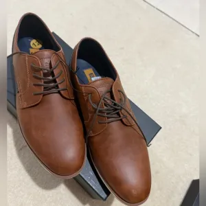 B-52 (BY: BULLBOXER ) MENS Brown and navy blue DRESS OXFORDS SIZE 12 NEW