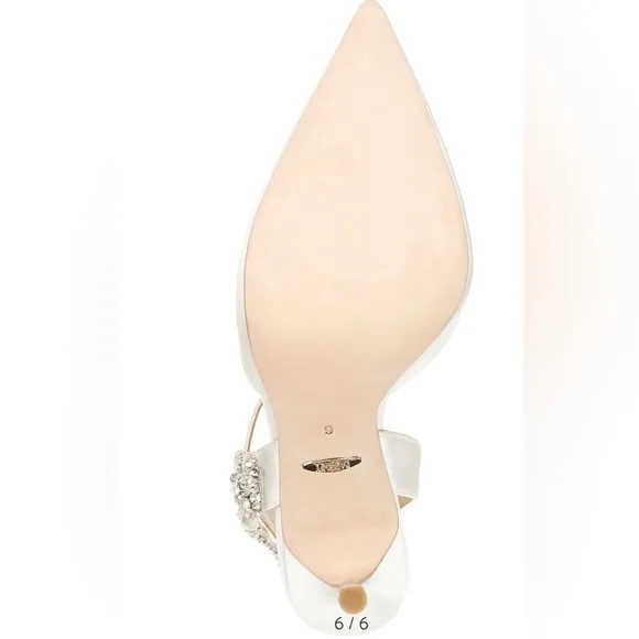 BADGLEY MISCHKA BLANCA STRAPPY CRYSAL STILETTOS