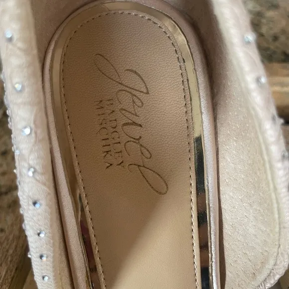 BADGLEY MISCHKA Heels (8.5) Julissa Pointed Lace Stiletto Champagne💫 ✨HOST PICK✨